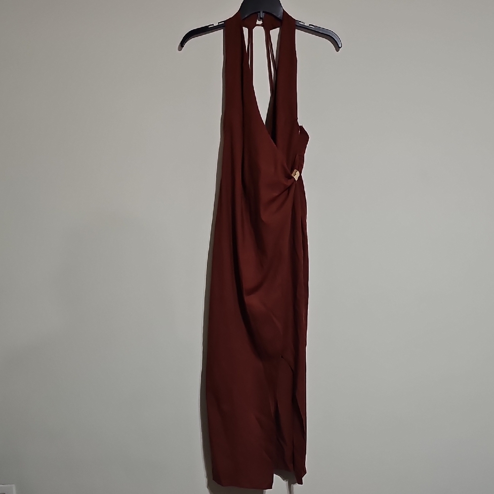 Zara Backless Brown Dress